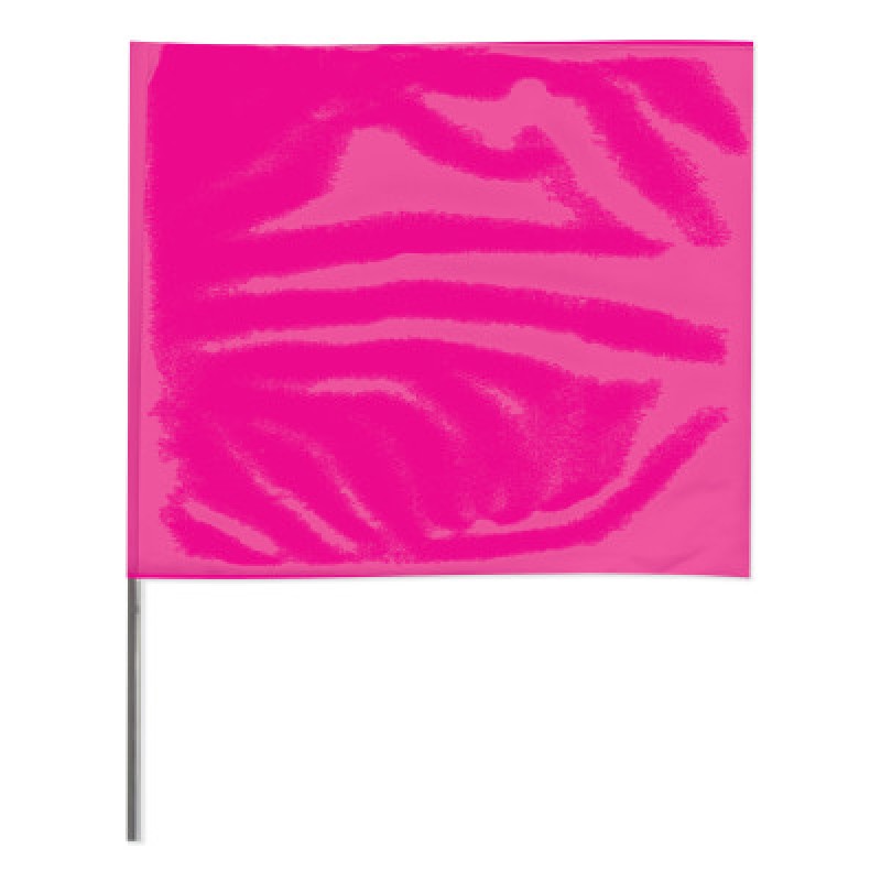 2.5X3.5-21" PINKGLO STAKE FLAG-PRESCO PROD*764-764-2321PG