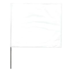 2"X3" 21" WIRE WHITE STAKE FLAG-PRESCO PROD*764-764-2321W