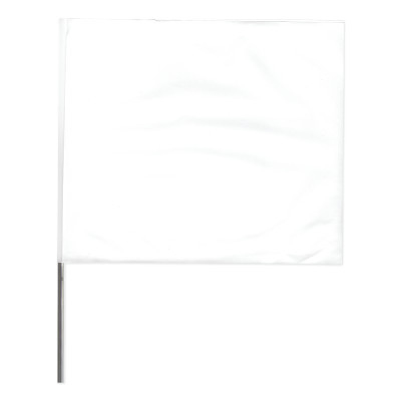 4"X5" WHITE FLAG WITH 30" WIRE STAFF-PRESCO PROD*764-764-4530W