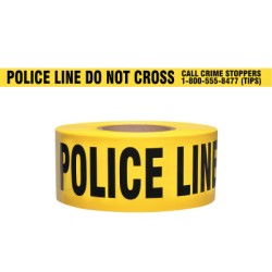 POLICE LINE DO NO T CROSS- YELLOW 2.5MIL-PRESCO PROD*764-764-B31022Y11