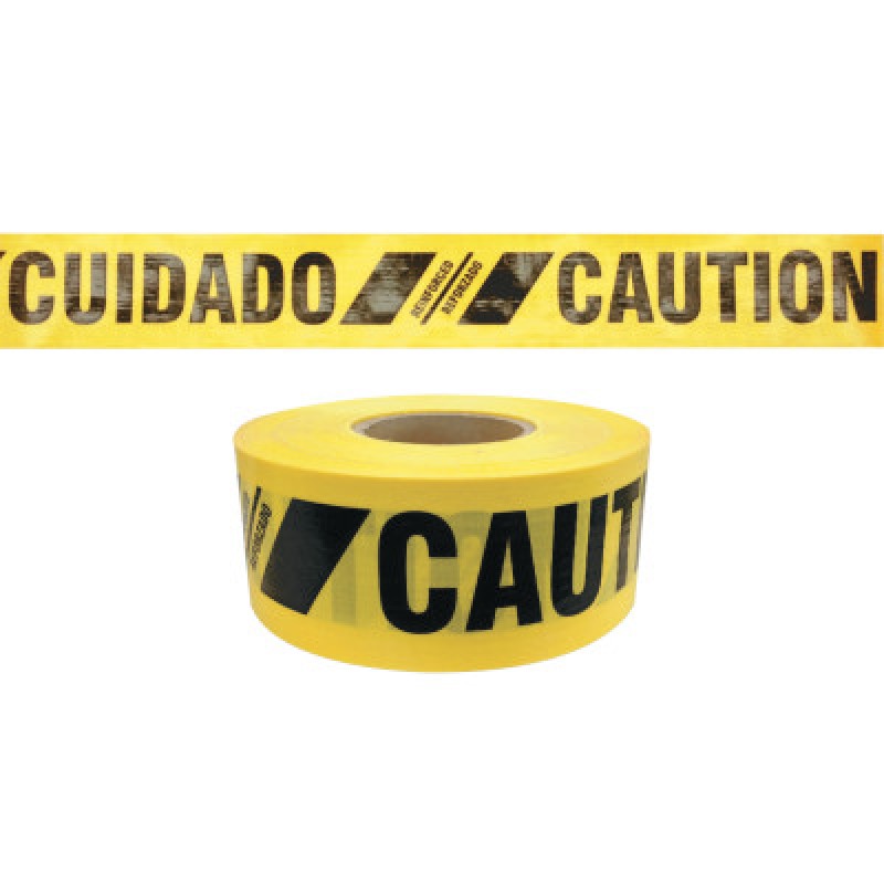 REINFORCED CAUTION CUIDADO TAPE 3" X 500'-PRESCO PROD*764-764-SBR35XY13