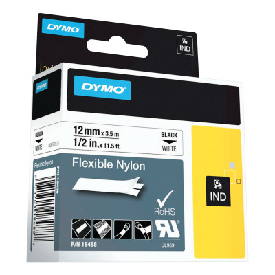 RHINO 1/2" WHITE FLEXIBLE NYLON LABELS-SANFORD LP-784-18488
