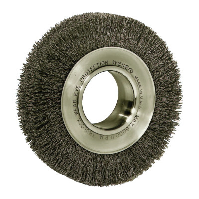 6" MEDIUM CRIMPED WIRE WHEEL .0118 SS 2" A.H.-WEILER CORPORAT-804-06450