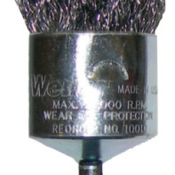1" CRIMPED WIRE CNTRLD FLARE END BRUSH .014SS-WEILER CORPORAT-804-10322