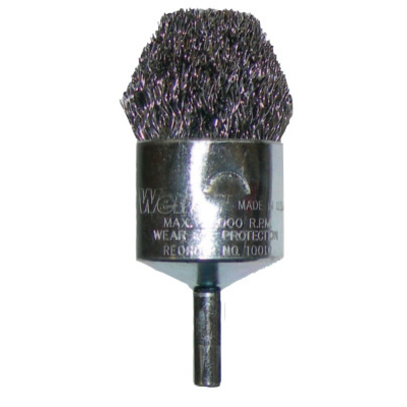 1" CRIMPED WIRE CNTRLD FLARE END BRUSH .014SS-WEILER CORPORAT-804-10322