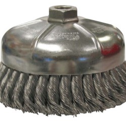 6" SINGLE ROW WIRE CUP BRUSH .023 5/8-11 A.H.-WEILER CORPORAT-804-12376