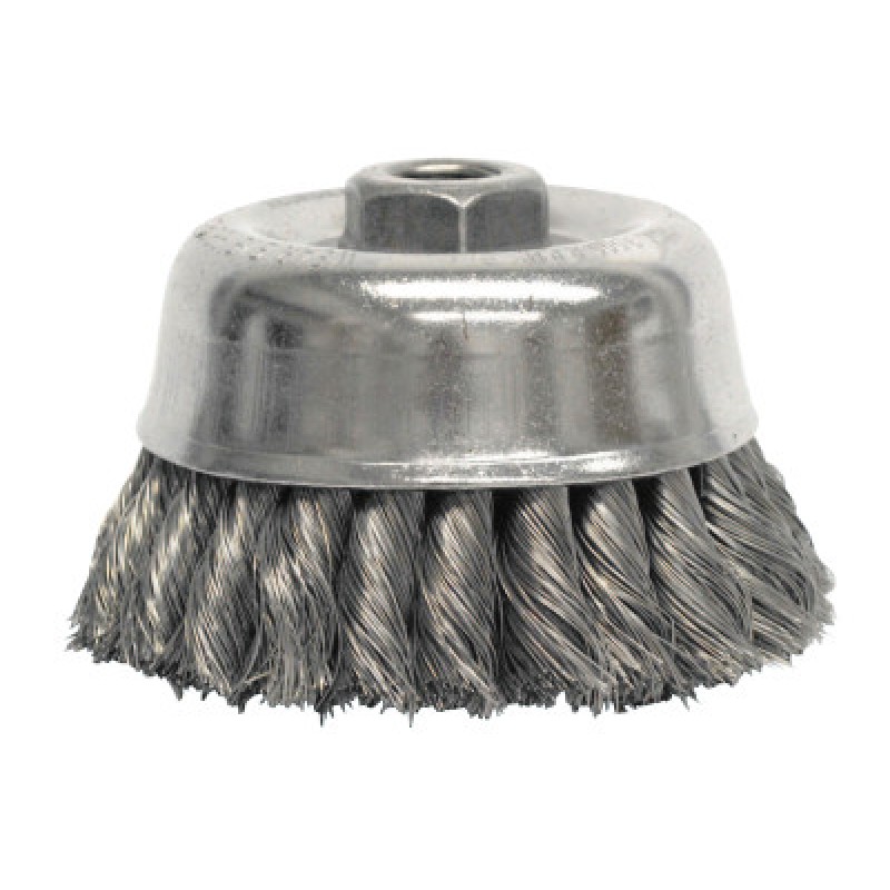 4" DOUBLE ROW WIRE CUP BRUSH .020 SS-WEILER CORPORAT-804-12726