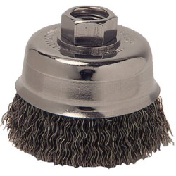 3" CRIMP WIRE CUP BRUSH.014" SS FILL 5/8"-11-ORS NASCO-102-R3CC58S