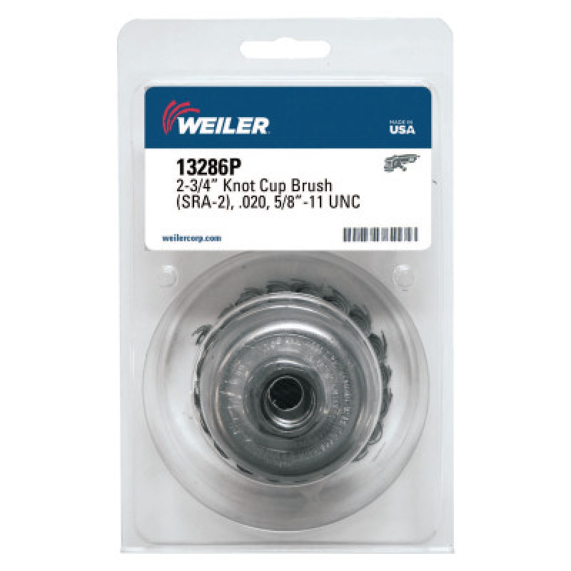 SRA-2 .020 5/8-11 2-3/4"DIA ONE ROW WIRE CUP BR-WEILER CORPORAT-804-13286P