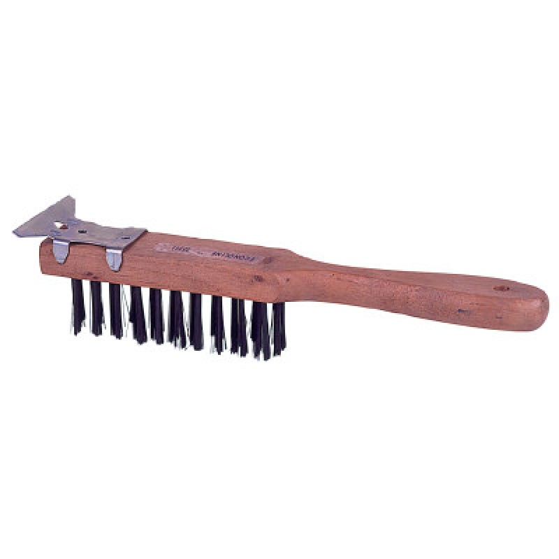 ECONO SCRATCH BRUSH W/SCRAPER .012 STRAIG-WEILER CORPORAT-804-25211