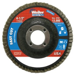 4-1/2" WOLV FLAPDISC FLAT 36Z 7/8" ARBOR HOLE-WEILER CORPORAT-804-31401