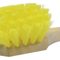 8" CAN SCRUB BRUSH SHORTHANDLE YELLOW SYNT-WEILER CORPORAT-804-44013