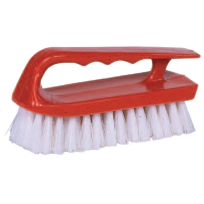 6" SCRUB BRUSH FINGER GRIP HDL- WHITE-WEILER CORPORAT-804-44395