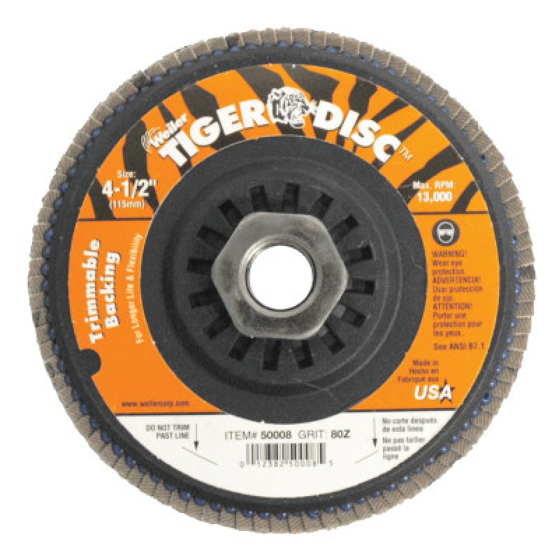 4-1/2" X5/8-11 TYPE 29 STYLE GR. WHEEL 80 GRIT-WEILER CORPORAT-804-50008