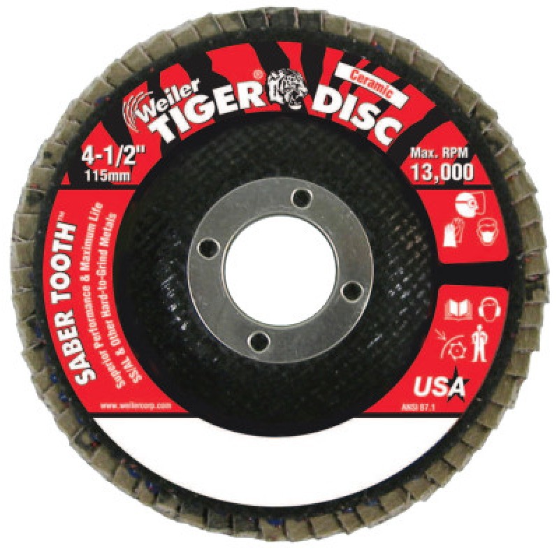 4-1/2" ANGLED- PHENOLIC-60 CER- 7/8" ARBOR-WEILER CORPORAT-804-50102