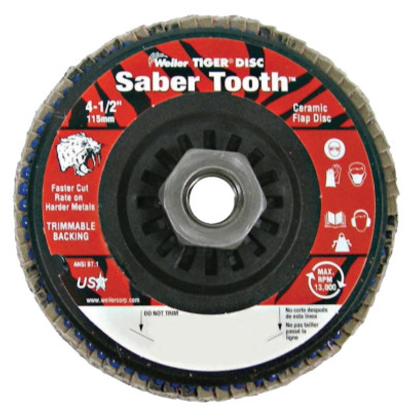 4-1/2" ANGLED- TRIM BACKING- 60 CER- 5/8"-11 ARB-WEILER CORPORAT-804-50122