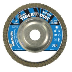 4" TIGER ABRASIVE FLAP DISC 36-GRIT 5/8-WEILER CORPORAT-804-50502