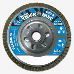 4-1/2" TIGER DISC ABRASIVE FLAP DISC ANGLED-WEILER CORPORAT-804-50510