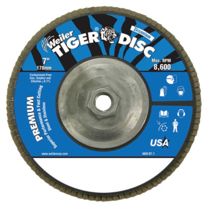 7" ABRASIVE FLAP DISC ANGLED ALUMINUM BA-WEILER CORPORAT-804-50542