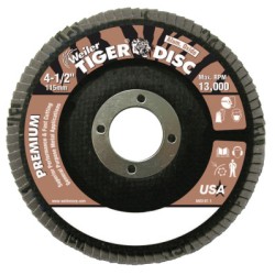 4-1/2" TIGER ABRASIVE FLAP DISC 36 GRIT 7/8-WEILER CORPORAT-804-50562