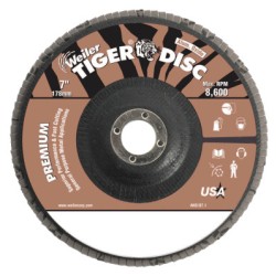 7" TIGER DISK ABRASIVE FLAP DISK ANGLED PHEN-WEILER CORPORAT-804-50583