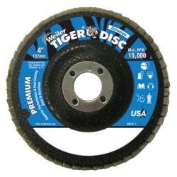 4" TIGER DISC ABRSV FLAPDUSC ANGLED 36 GRIT 5/8-WEILER CORPORAT-804-50592