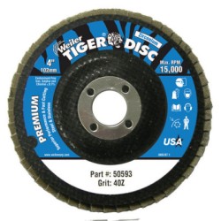 4" TIGER ANGLED ABRASIVEDISC 40 Z GRIT 5/8 AH-WEILER CORPORAT-804-50593