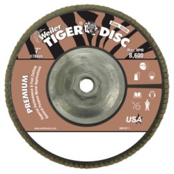 7" TIGER DISC ABSV FLAPDISC ANGLED 80 AO 5/8-11-WEILER CORPORAT-804-50635