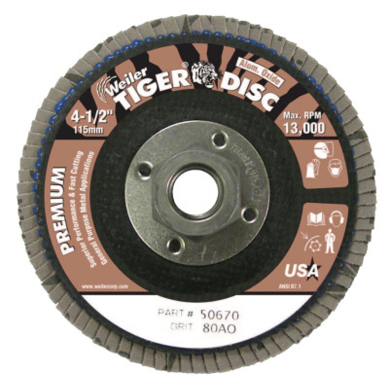 4-1/2" TIGER ABRASIVE F-WEILER CORPORAT-804-50670
