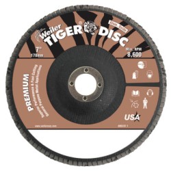 7" TIGER DISC ABR FLAP DISC 40 AO 7/8" A.H.-WEILER CORPORAT-804-50683