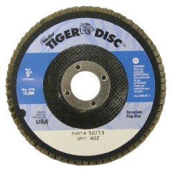 TIGER DISC 5" 40GRIT 7/8ARB-WEILER CORPORAT-804-50713