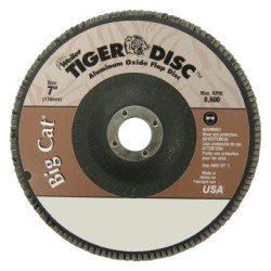 7"TIGER DISC BIG CAT ABRFLAP PHENOLIC BK-WEILER CORPORAT-804-50783