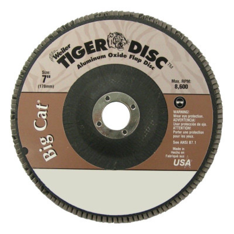 7"TIGER DISC BIG CAT ABRFLAP PHENOLIC BK-WEILER CORPORAT-804-50783