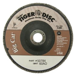 7"TIGER DISC BIG CAT ABRFLAP PHENOLIC BK-WEILER CORPORAT-804-50784