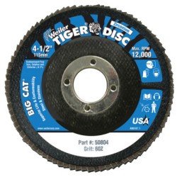 41/2" TIGER DISC BIG CATABR FLAP PHENOLIC BK-WEILER CORPORAT-804-50804