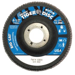 41/2" TIGER DISC BIG CATABR FLAP PHENOLIC BK-WEILER CORPORAT-804-50805