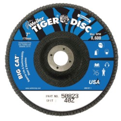 7" TIGER DISC BIG CAT ABR FLAP DISC PHENOLIC BK-WEILER CORPORAT-804-50823