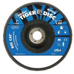 7" TIGER DISC BIG CAT ABR FLAP DISC PHENOLIC BK-WEILER CORPORAT-804-50824