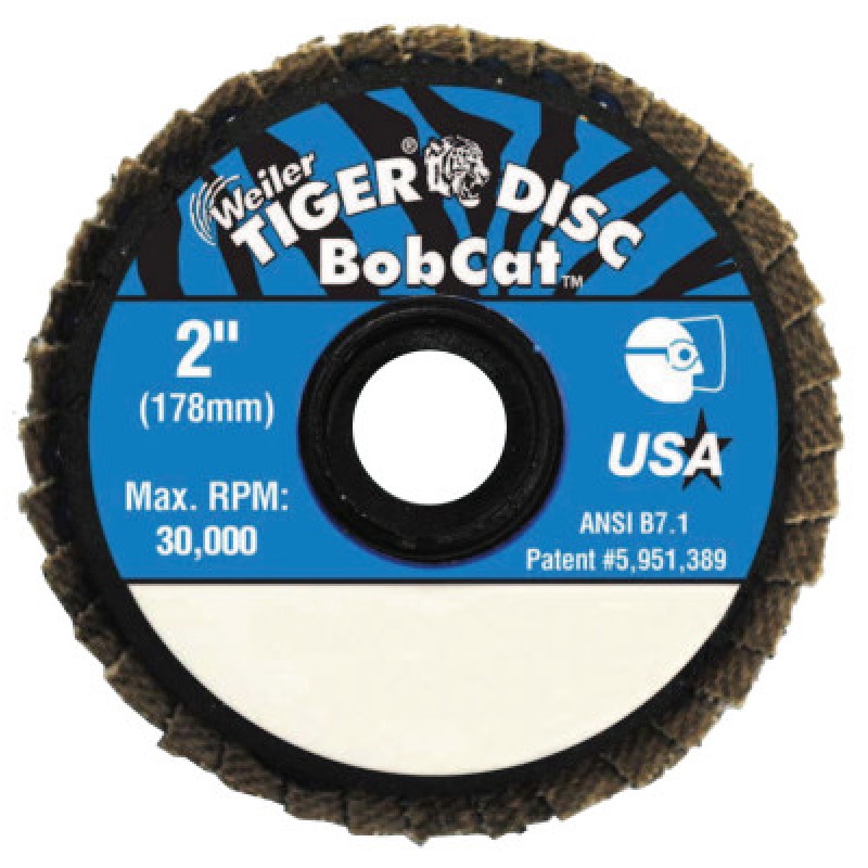2" BOBCAT ABRASIVE FLAPDISC- 120Z- FLAT-WEILER CORPORAT-804-50936