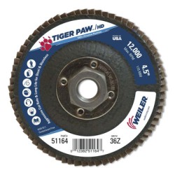 4-1/2" TIGER PAW SUPER HIGH DENSITY FLAP DISC  F-WEILER CORPORAT-804-51164