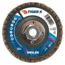 4-1/2" TIGER X FD  ANG PHEN BACK  40Z  5/8"-11-WEILER CORPORAT-804-51205