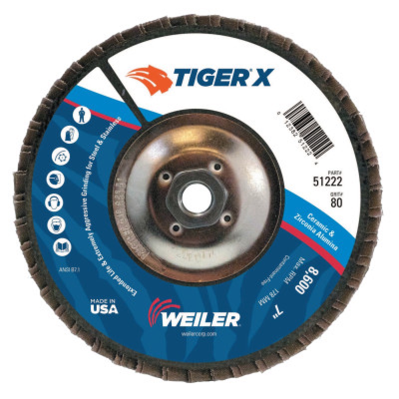 7" TIGER X FD  ANG  PHENBACK  80Z  5/8-11" ARBO-WEILER CORPORAT-804-51222