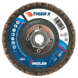 4-1/2" TIGER X FD  FLAT PHEN BACK  60Z  5/8-11"-WEILER CORPORAT-804-51227