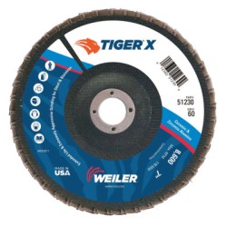7" TIGER X FD  FLAT  PHEN BACK  60Z  7/8" ARBOR-WEILER CORPORAT-804-51230