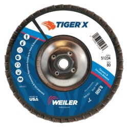 7" TIGER X FD  FLAT  PHEN BACK  80Z  5/8-11" ARB-WEILER CORPORAT-804-51234