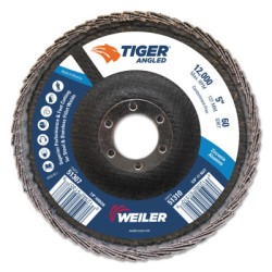 5" TIGER ANGLED FLAP DISC  60Z  7/8" A.H.-WEILER CORPORAT-804-51307