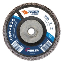 5" TIGER ANGLED FLAP DISC  40C  7/8" A.H.-WEILER CORPORAT-804-51318