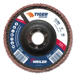 5" TIGER ANGLED FLAP DISC  60C  7/8" A.H.-WEILER CORPORAT-804-51319