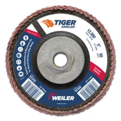 5" TIGER ANGLED FLAP DISC  60C  5/8"-11 NUT-WEILER CORPORAT-804-51322