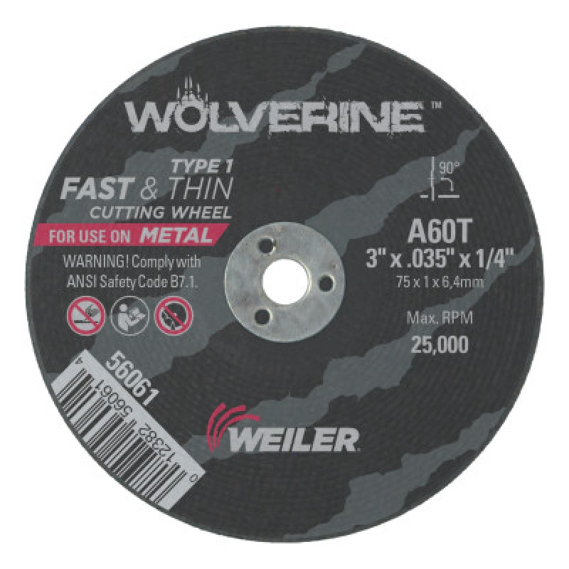 3 X 035 WOLV TY1 C-O WHL  A60T  1/4 AH-WEILER CORPORAT-804-56061